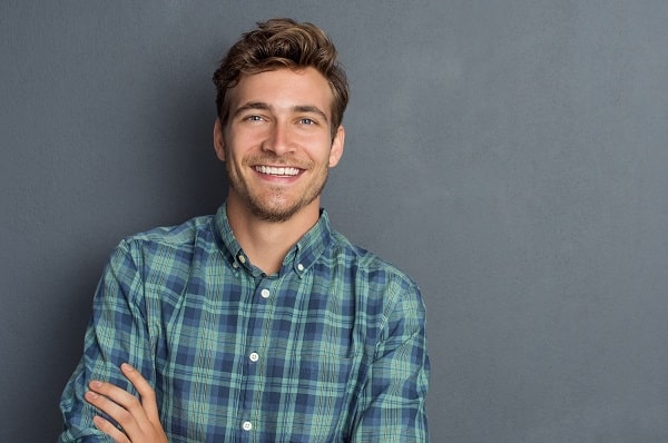 man smiling invisalign candidate