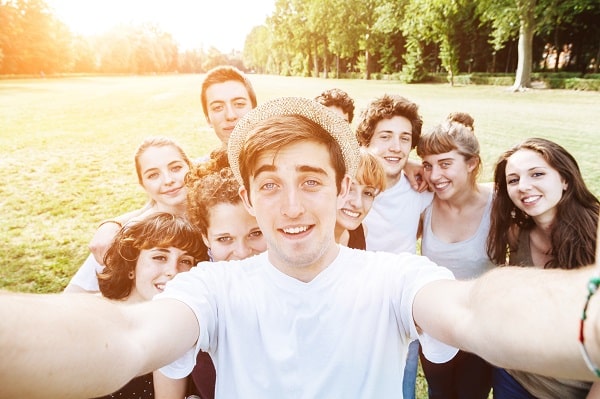 Group selfie after braces in Denver