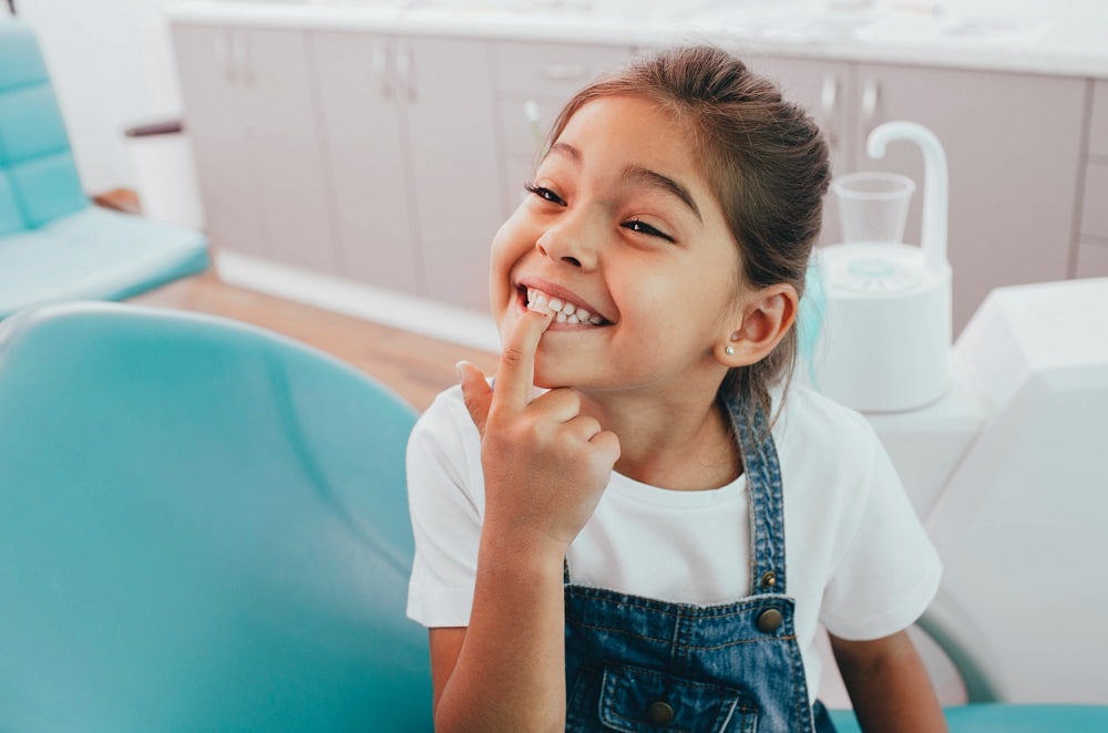 Child at orthodontist appointment