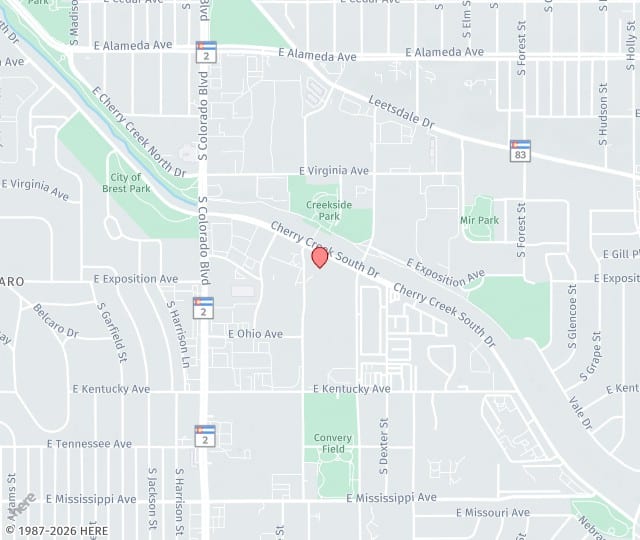 Location Map: 4500 Cherry Creek South Drive, Suite 850 Denver, Colorado 80246
